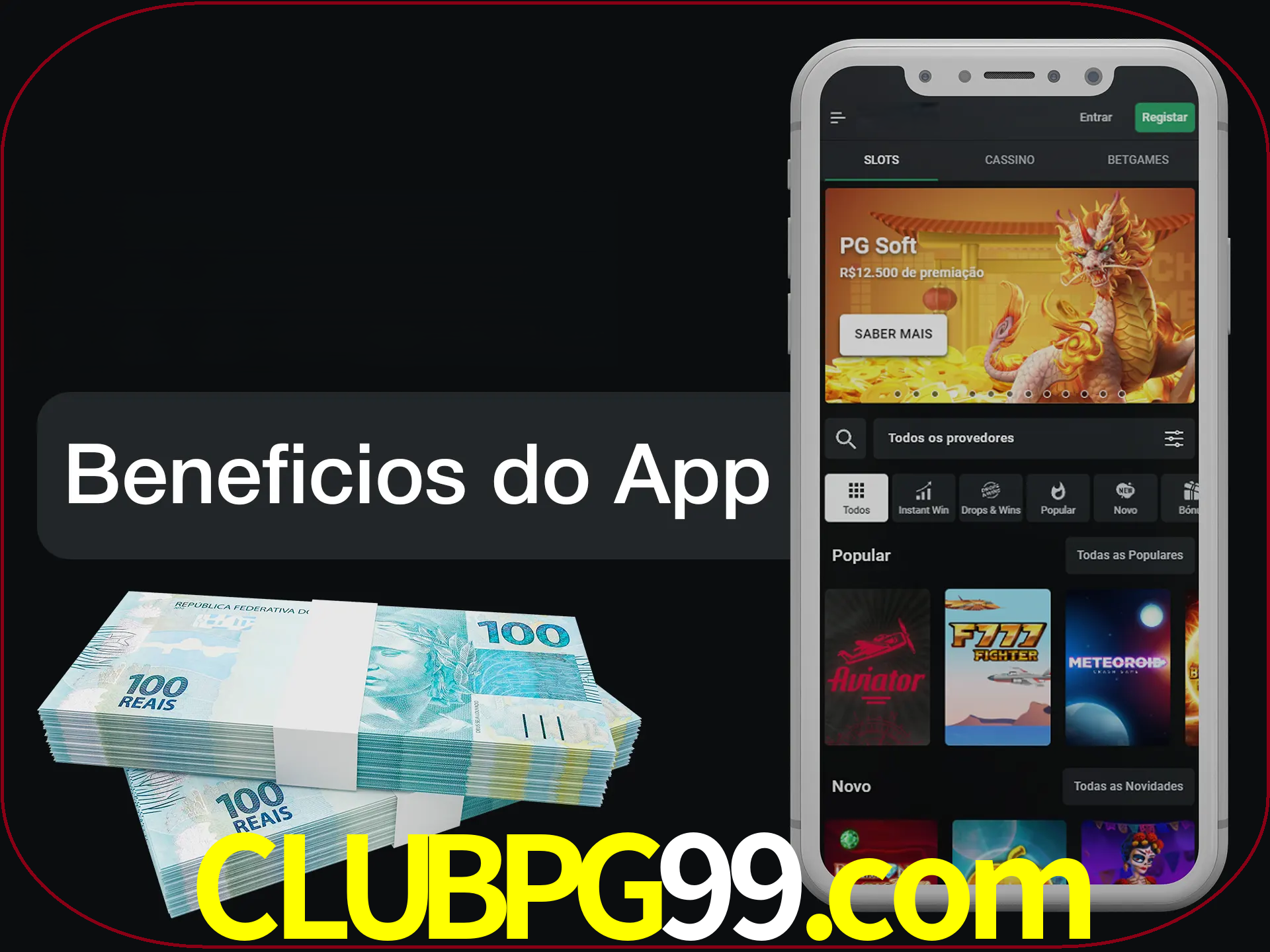 Obtenha todos os benefícios usando o aplicativo.