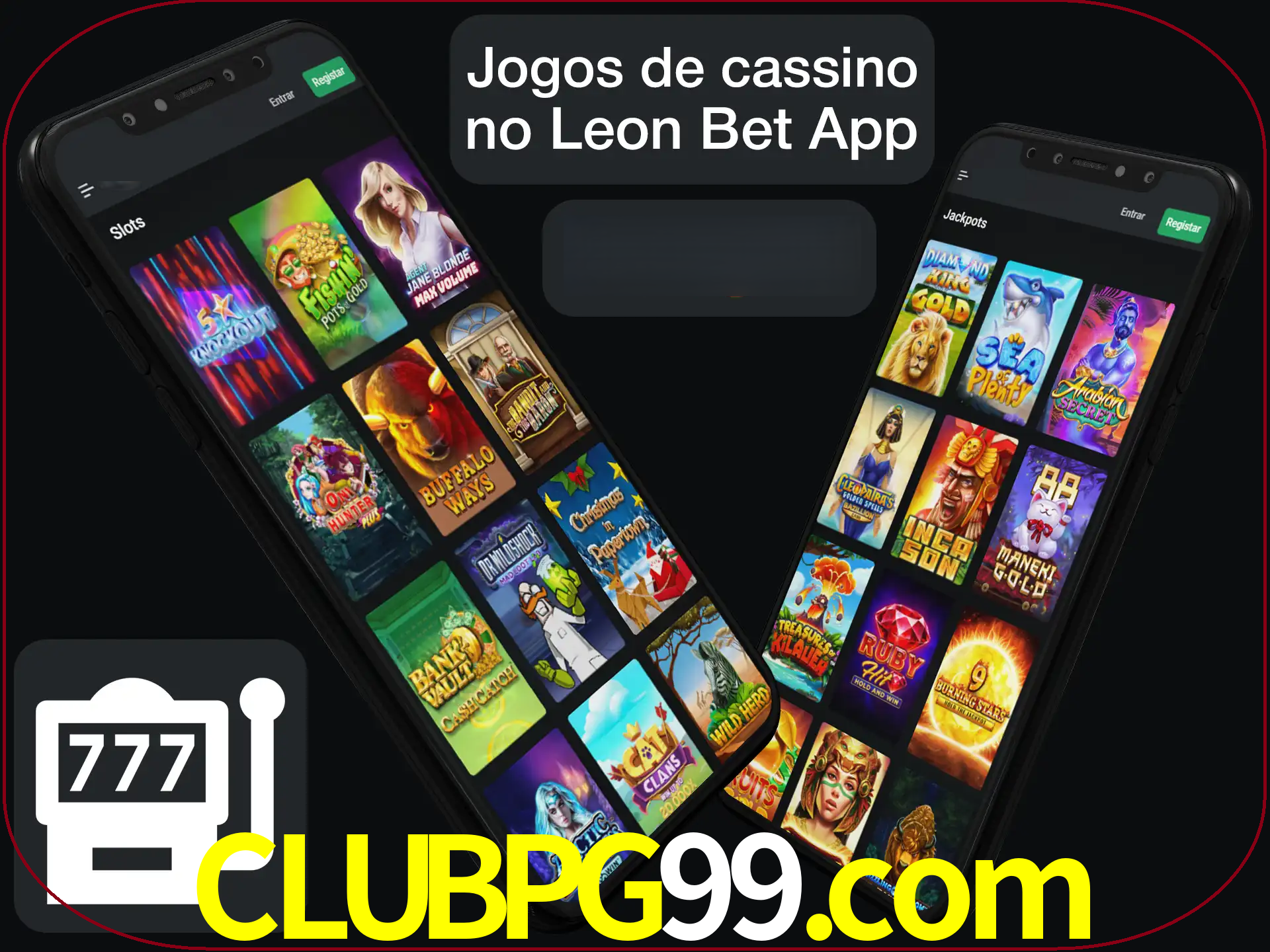 Escolha quais jogos de cassino jogar no app.