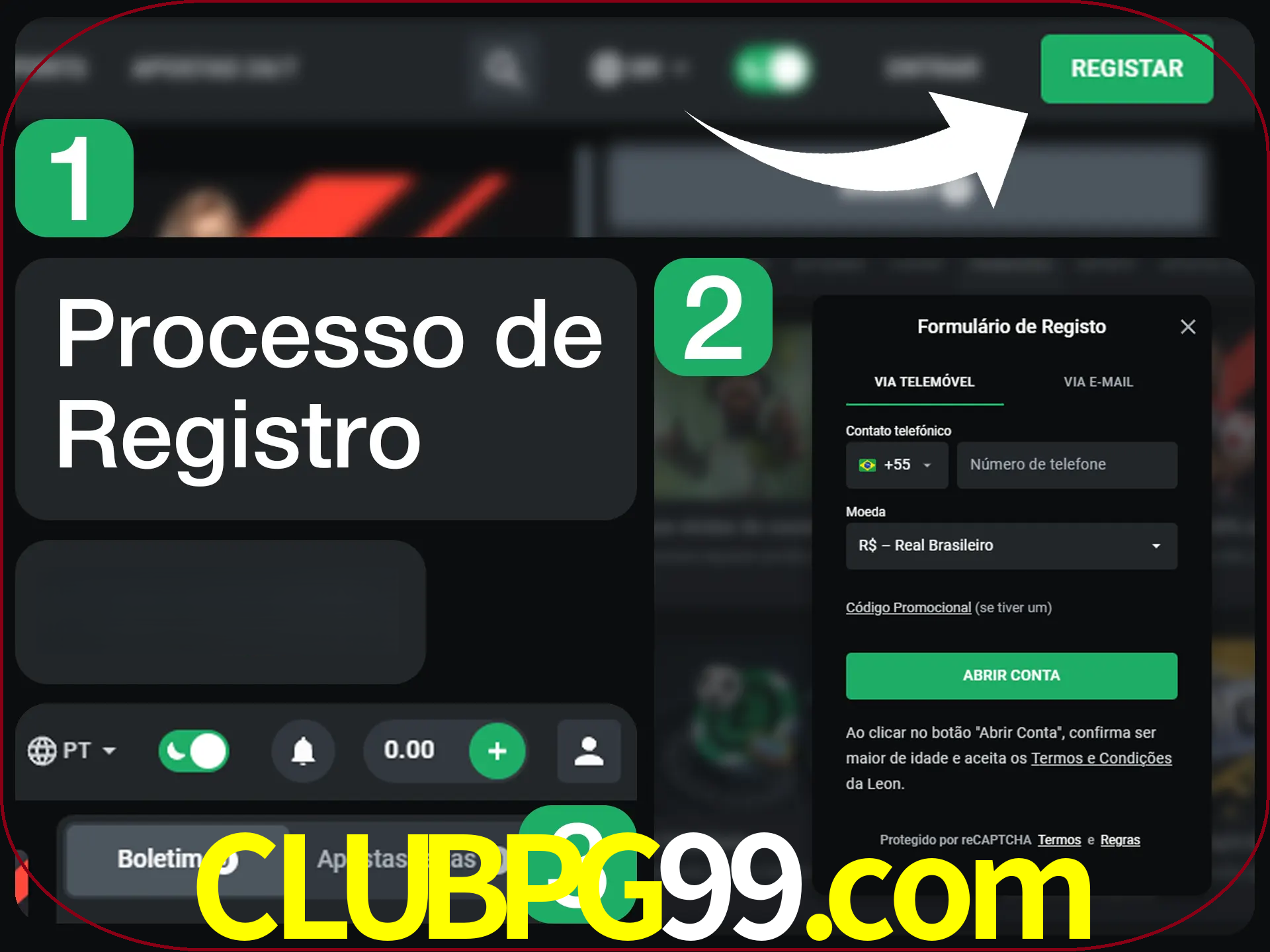 O processo de registro na LeonBet é simples.