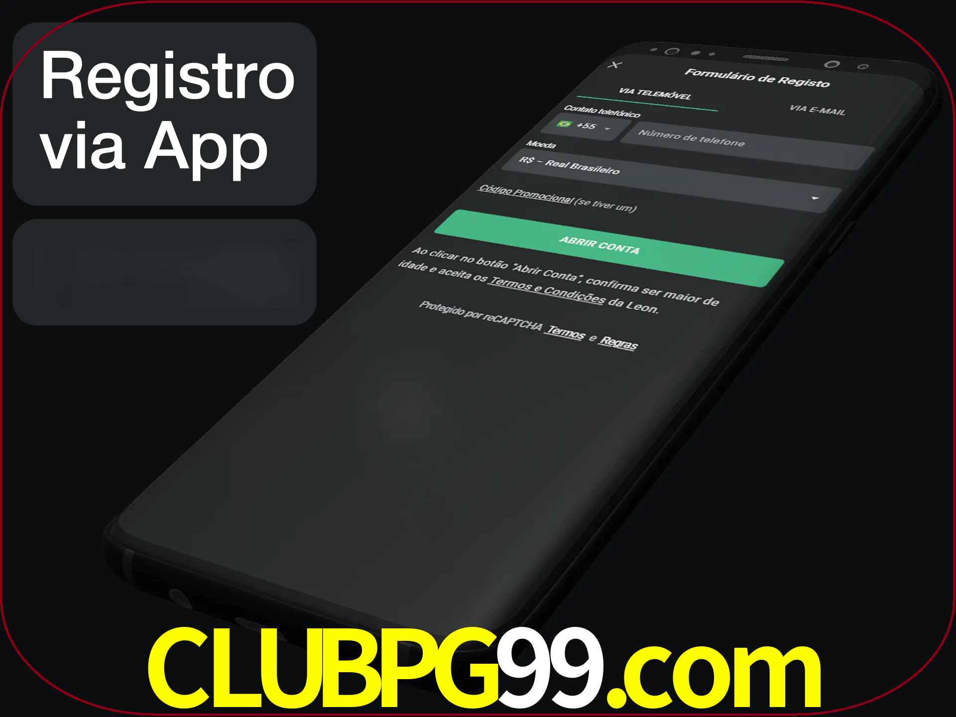 Registre-se quiclly em LeonBet usando o aplicativo.